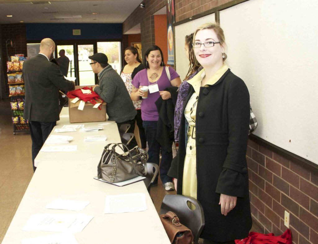 Cindy Wathen-Kennedy previously worked at Fresno State, including in 2012 when she first served on the Young Writers’ Conference staff, welcoming 400-plus students and their teachers to campus. (Photo by David Kennedy.)
