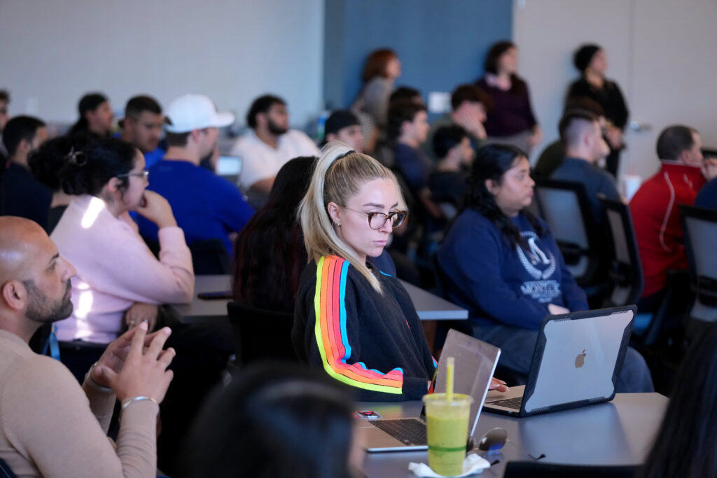 Student workshop in the MBA at Campus Pointe classroom