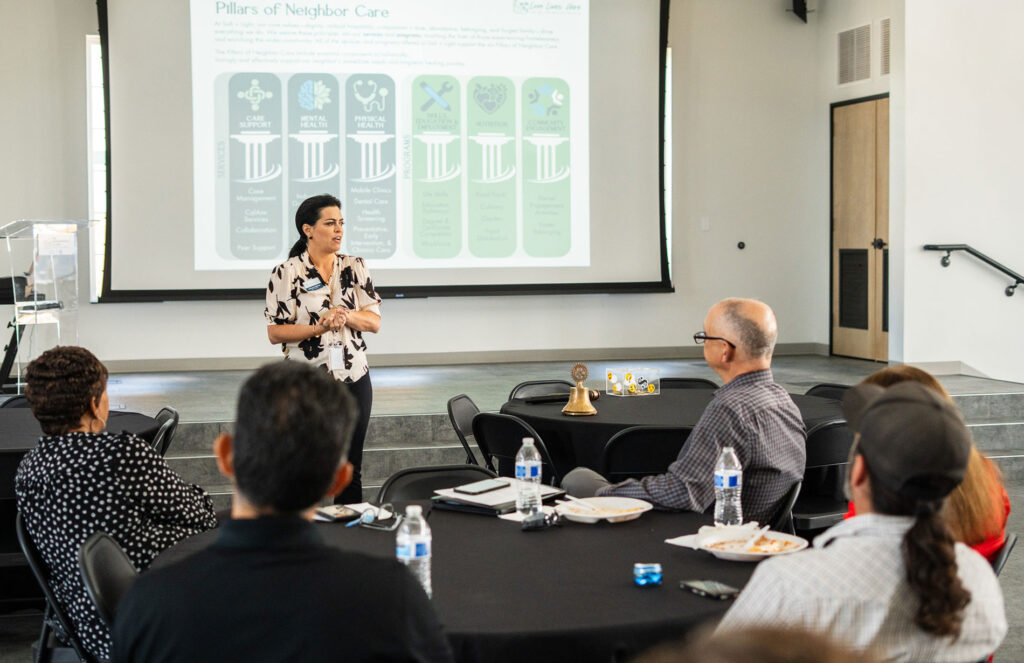 Adrianne Hillman in a presentation.