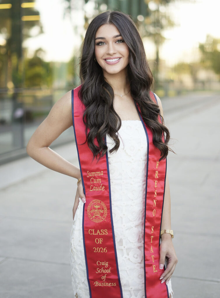 Craig School of Business graduate Saiya Sohal, 2026 Outstanding Student from the Department of Management