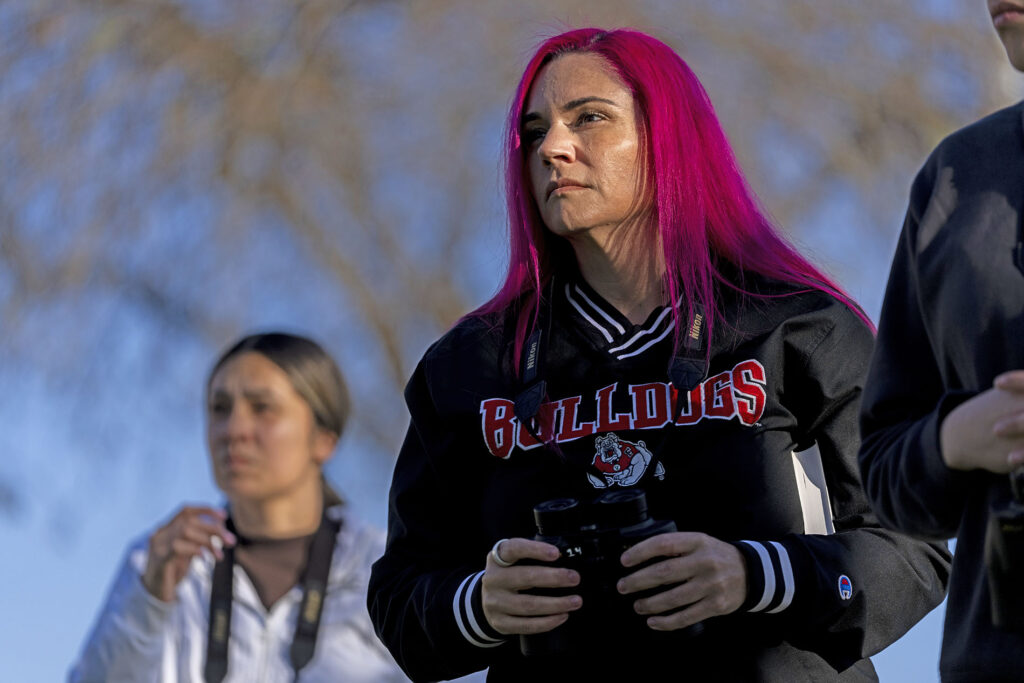 Fresno State biology student Felicia Sandoval in evolution of birds class