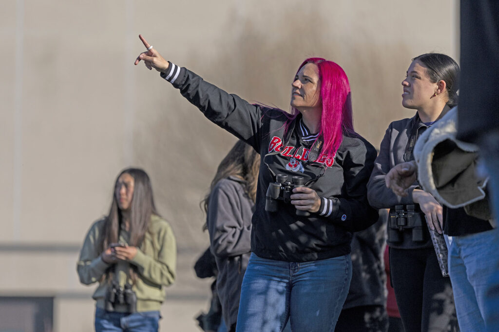 Fresno State biology student Felicia Sandoval in evolution of birds class